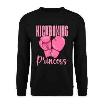Kickboxing Princess Kickboxer Boxing Fighter Fight - Unisex Pullover - Schwarz - Vorne - Alina (178cm) & Michal (187cm)
