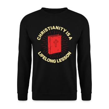 Teacher of Religion Religious Education - Unisex Sweatshirt - black - Front - Alina (178cm) & Michal (187cm)