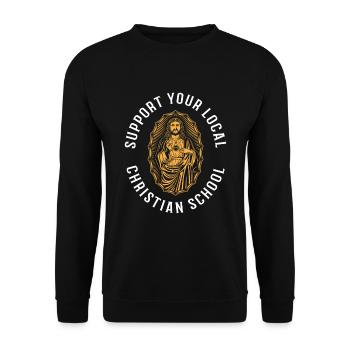 Teacher of Religion Religious Education - Unisex Sweatshirt - black - Front - Alina (178cm) & Michal (187cm)