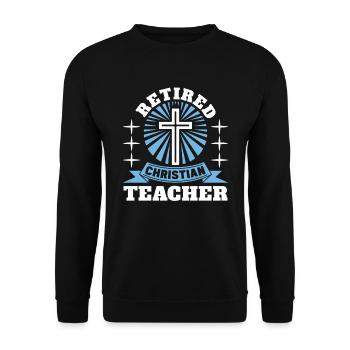 Teacher of Religion Religious Education - Unisex Sweatshirt - black - Front - Alina (178cm) & Michal (187cm)