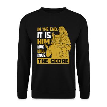 Teacher of Religion Religious Education - Unisex Sweatshirt - black - Front - Alina (178cm) & Michal (187cm)