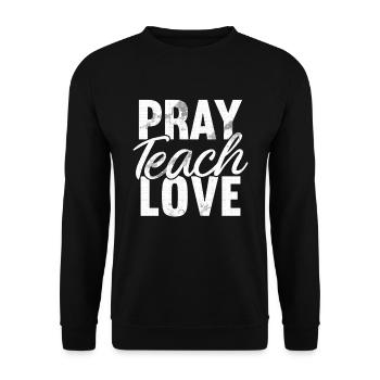 Teacher of Religion Religious Education - Unisex Sweatshirt - black - Front - Alina (178cm) & Michal (187cm)