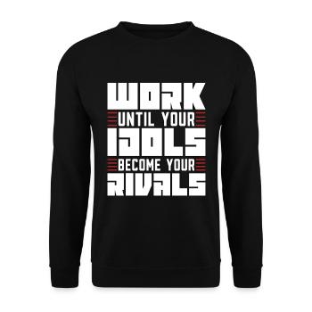 Travail de judo jusqu’à l’entraînement de karaté de combattant de vos idoles - Sweat-shirt Unisexe - noir - Devant - Alina (178cm) & Michal (187cm)