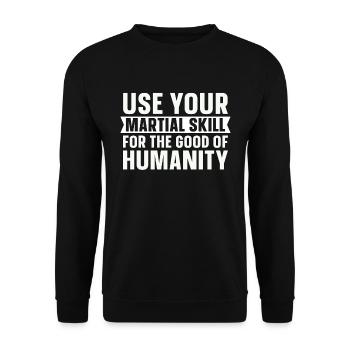 Wing Chun Use Your Martial Skill Fighter Fighters - Unisex Pullover - Schwarz - Vorne - Alina (178cm) & Michal (187cm)