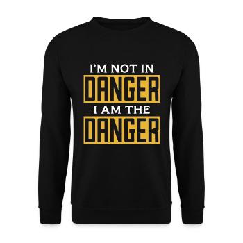 Wing Chun Je ne suis pas en danger Combattant Kung Fu Combat - Sweat-shirt Unisexe - noir - Devant - Alina (178cm) & Michal (187cm)