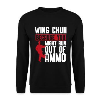 Wing Chun parce que vous pourriez courir combat fighter - Sweat-shirt Unisexe - noir - Devant - Alina (178cm) & Michal (187cm)