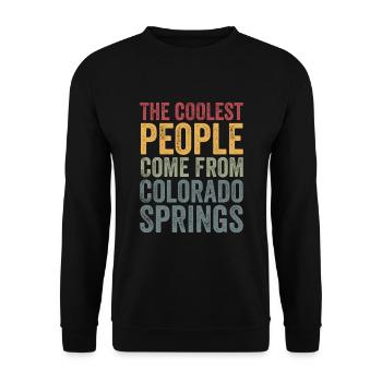 Coolest people Colorado Springs - Unisex Sweatshirt - black - Front - Alina (178cm) & Michal (187cm)