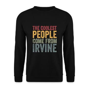 Coolest people come from Irvine - Unisex Sweatshirt - black - Front - Alina (178cm) & Michal (187cm)