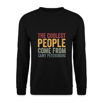 Les gens les plus cool Saint-Pétersbourg - Sweat-shirt Unisexe - noir - Devant - Alina (178cm) & Michal (187cm)