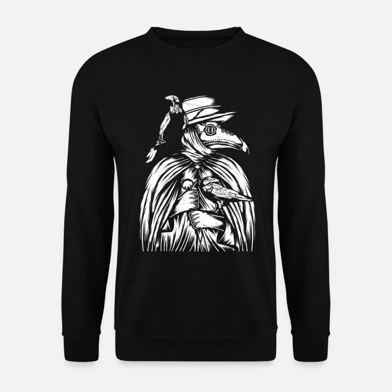 Rabe Okkulter Mittelalterlicher Pestarzt - Unisex Pullover - Schwarz