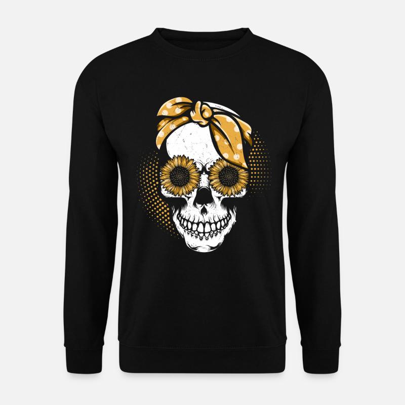 Totenkopf Sonnenblume Mutter Gartenarbeit Mutter - Unisex Pullover - Schwarz