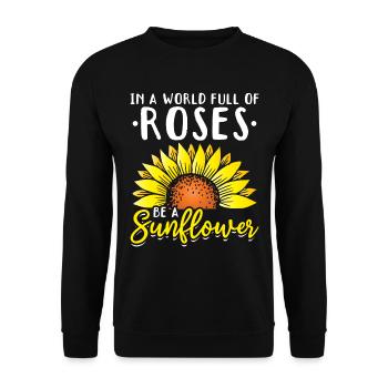 Jardin Tournesols Femmes Jardinage Fleurs - Sweat-shirt Unisexe - noir - Devant - Alina (178cm) & Michal (187cm)