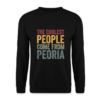 Les gens les plus cool viennent de Peoria - Sweat-shirt Unisexe - noir - Devant - Alina (178cm) & Michal (187cm)