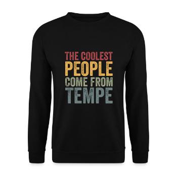 Coolest people come from Tempe - Unisex Sweatshirt - black - Front - Alina (178cm) & Michal (187cm)