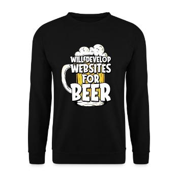 Web Developer Web Developer Web Developer - Unisex Sweatshirt - black - Front - Alina (178cm) & Michal (187cm)
