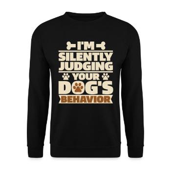 Hundetrainer Hundetrainer - Unisex Pullover - Schwarz - Vorne - Alina (178cm) & Michal (187cm)