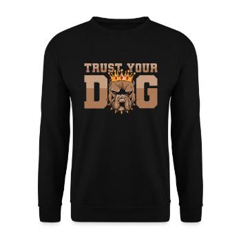 Dog trainer Dog trainer - Unisex Sweatshirt - black - Front - Alina (178cm) & Michal (187cm)