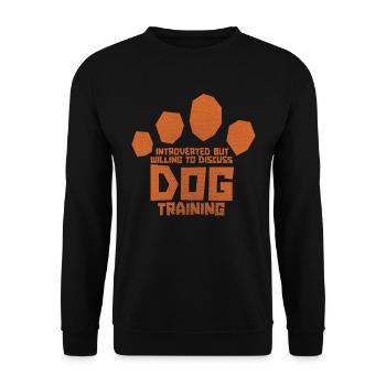 Dresseur de chiens Patte Dresseur de chiens - Sweat-shirt Unisexe - noir - Devant - Alina (178cm) & Michal (187cm)