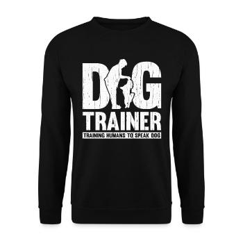 Hundetrainer Hundetrainer - Unisex Pullover - Schwarz - Vorne - Alina (178cm) & Michal (187cm)