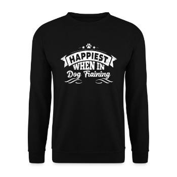 Hundetrainer Hundetrainer - Unisex Pullover - Schwarz - Vorne - Alina (178cm) & Michal (187cm)