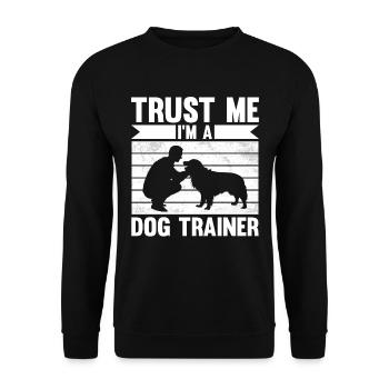 Hundetrainer Hundetrainer - Unisex Pullover - Schwarz - Vorne - Alina (178cm) & Michal (187cm)