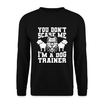 Hundetrainer Hundetrainer - Unisex Pullover - Schwarz - Vorne - Alina (178cm) & Michal (187cm)