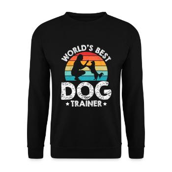 Dog trainer Dog trainer - Unisex Sweatshirt - black - Front - Alina (178cm) & Michal (187cm)