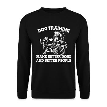 Dresseur de chiens Dresseur de chiens - Sweat-shirt Unisexe - noir - Devant - Alina (178cm) & Michal (187cm)