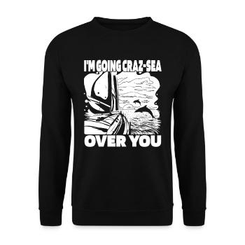 Sailing Sailboat Wordplay Sailors Sailors - Unisex Sweatshirt - black - Front - Alina (178cm) & Michal (187cm)