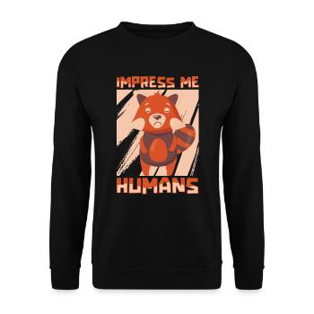 Petit panda - Sweat-shirt Unisexe - noir - Devant - Alina (178cm) & Michal (187cm)