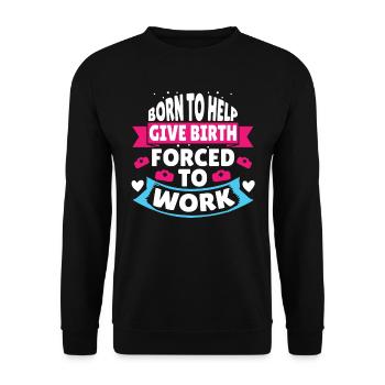 Midwife funny Future midwife - Unisex Sweatshirt - black - Front - Alina (178cm) & Michal (187cm)