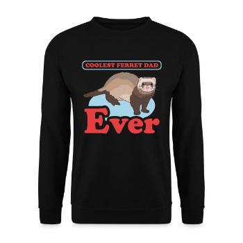 Ferret Dad Owner Ferret Gift - Unisex Sweatshirt - black - Front - Alina (178cm) & Michal (187cm)