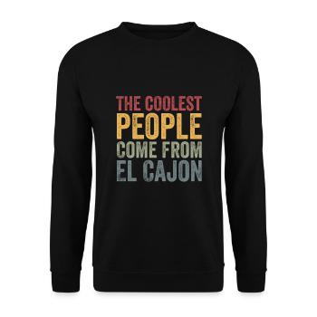 Coolest people come from El Cajon - Unisex Pullover - Schwarz - Vorne - Alina (178cm) & Michal (187cm)