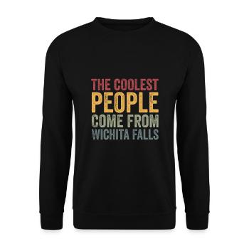 Coolest people come from Wichita Falls - Unisex Sweatshirt - black - Front - Alina (178cm) & Michal (187cm)