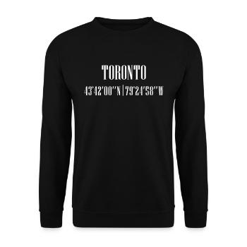 Coordonnées de la ville - Sweat-shirt Unisexe - noir - Devant - Alina (178cm) & Michal (187cm)
