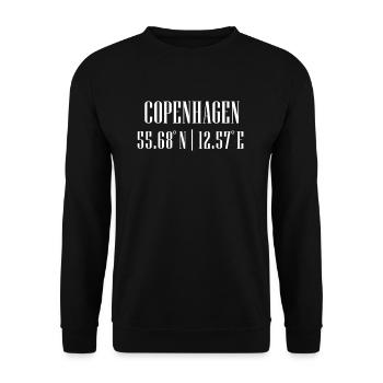 Coordonnées de la ville - Sweat-shirt Unisexe - noir - Devant - Alina (178cm) & Michal (187cm)