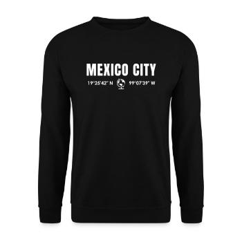 Coordonnées de la ville - Sweat-shirt Unisexe - noir - Devant - Alina (178cm) & Michal (187cm)