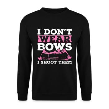 Archery I Don't Wear Arrow Shooting Crossbow Archer - Unisex Sweatshirt - black - Front - Alina (178cm) & Michal (187cm)
