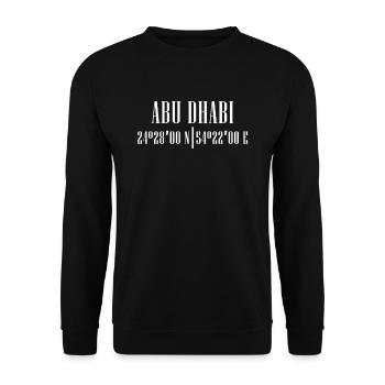Coordonnées de la ville - Sweat-shirt Unisexe - noir - Devant - Alina (178cm) & Michal (187cm)