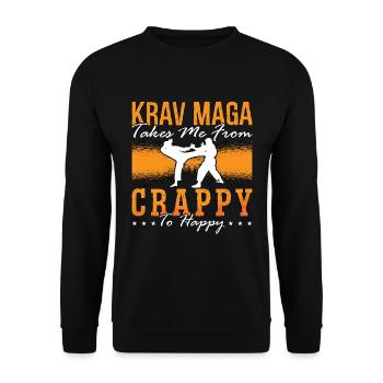 Krav Maga me prend de MMA Martial Artist Fighter - Sweat-shirt Unisexe - noir - Devant - Alina (178cm) & Michal (187cm)