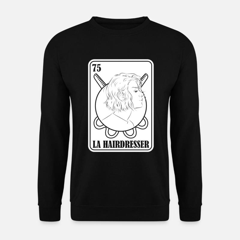 Coiffeur Carte de coiffeur - Sweat-shirt Unisexe - noir