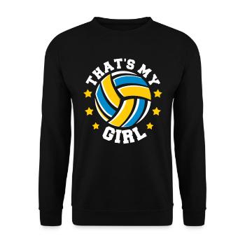 Volleyball Volleyball Player Mother Volleyball Mom - Unisex Sweatshirt - black - Front - Alina (178cm) & Michal (187cm)