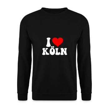 I love cologne - Unisex Sweatshirt - black - Front - Alina (178cm) & Michal (187cm)