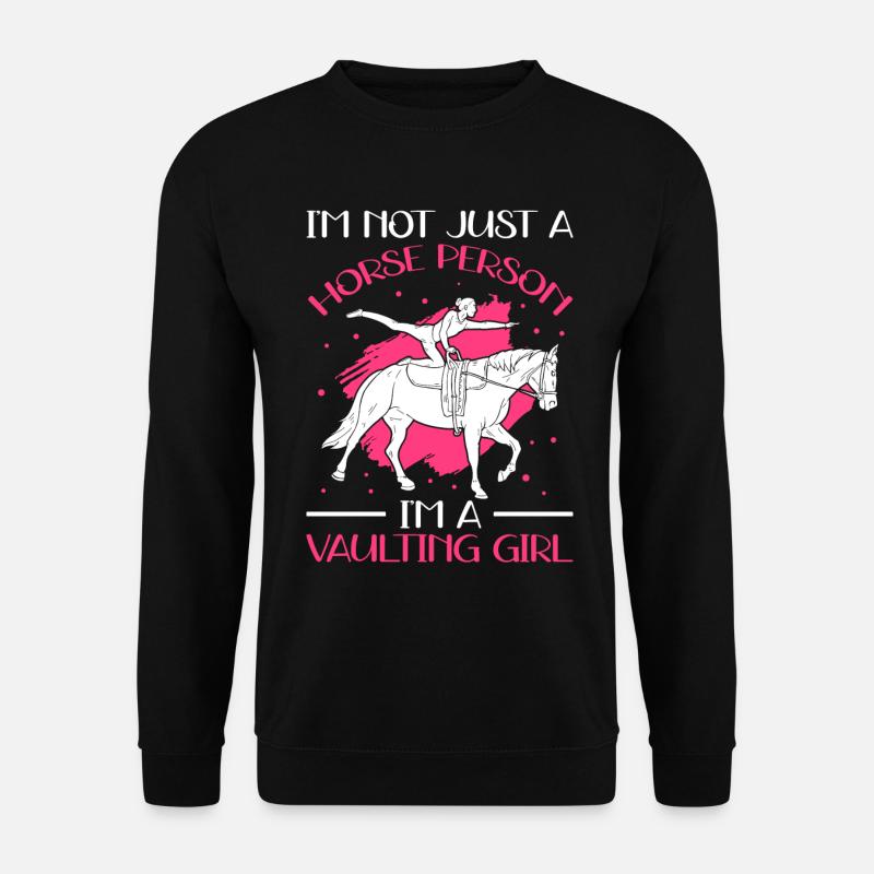 Voltigieren Pferdesport Pferde Reitsport Geschenk - Unisex Pullover - Schwarz
