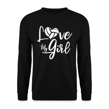 Volleyball Volleyball Coeur Volleyball Mama - Sweat-shirt Unisexe - noir - Devant - Alina (178cm) & Michal (187cm)