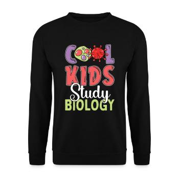Biology Biologist Children Biology - Unisex Sweatshirt - black - Front - Alina (178cm) & Michal (187cm)