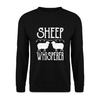 Sheep whisperer - Unisex Pullover - Schwarz - Vorne - Alina (178cm) & Michal (187cm)