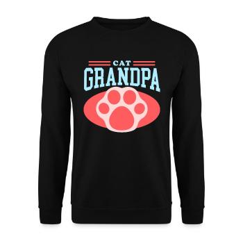 Chats Grand-père chat Propriétaire Cadeau - Sweat-shirt Unisexe - noir - Devant - Alina (178cm) & Michal (187cm)