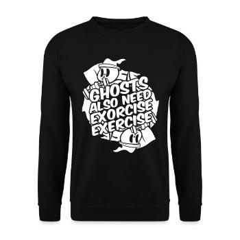 Halloween Komisch - Unisex Pullover - Schwarz - Vorne - Alina (178cm) & Michal (187cm)