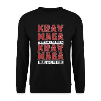 Krav Maga There's Only One Military Combat Fighter - Unisex Sweatshirt - black - Front - Alina (178cm) & Michal (187cm)